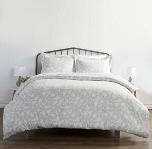 Rose Gray Pattern 3-Piece Duvet Cover Set King& Cal King
